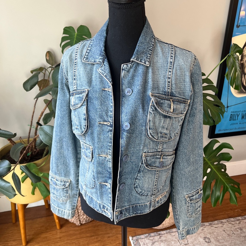 Vintage Y2K Lucky Brand Denim Jean Jacket sz M